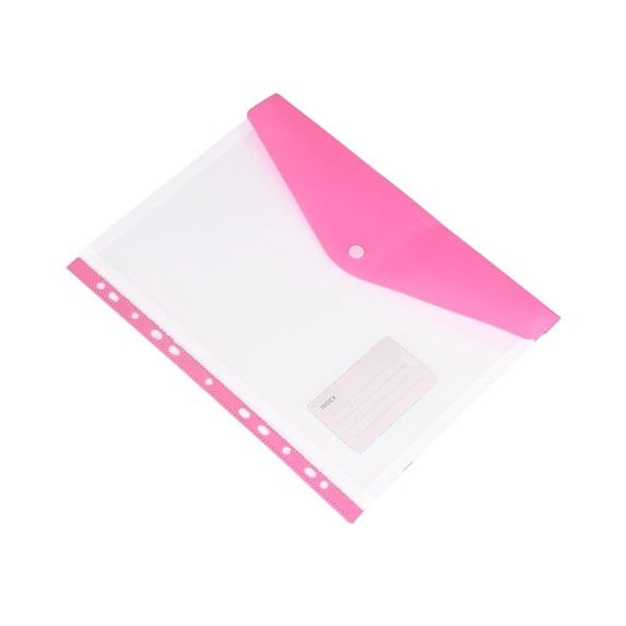 A4 Plastic Expandable Folder, Snap Closure Document Organizer with 11 Holes for School Home Office, Holds 150 Sheets, File Folder, Waterproof Plastic Envelope