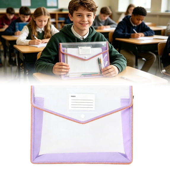 A4 Plastic Expanding File Folder, Envelope Folder File Storage Bag ...