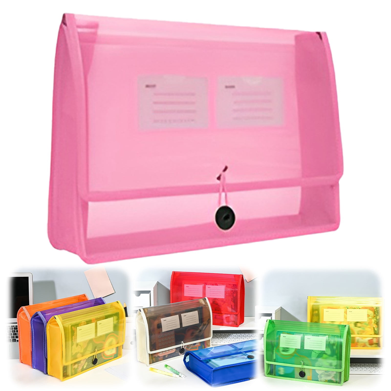 A4 Plastic File Wallet Envelope Expanding File Folder Document ...