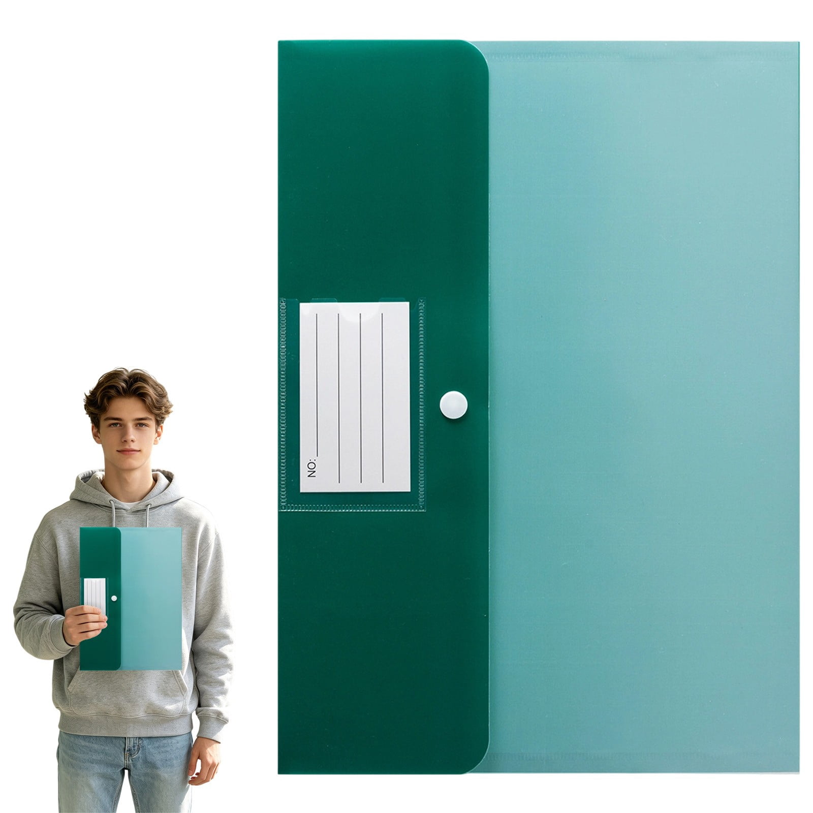 A4 Plastic Folder, Plastic Folders With Snap Closure, Label Pocket ...