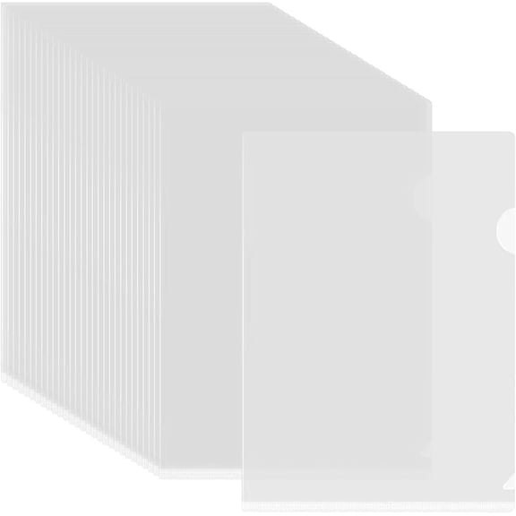 A4 Plastic Folders Sleeves for Paper, 30Pcs File Document Folder Clear Sheet Paper Protector Documents