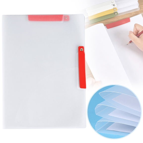 A4 Plastic Pull Rod File Folder – Lightweight Document Organizer for School, Office, Exam, Business, 1-Pack