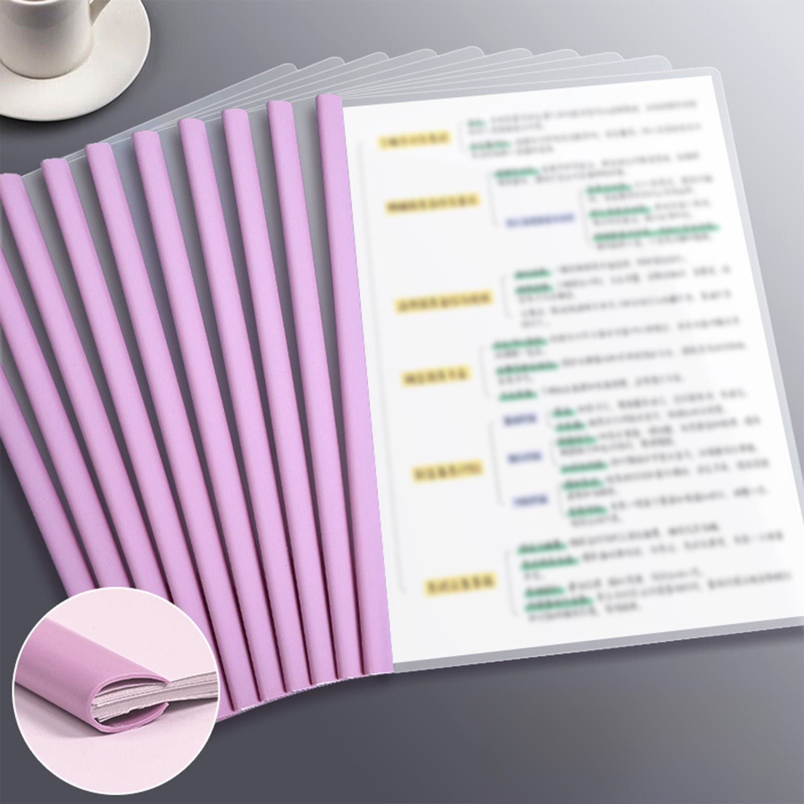 A4 Plastic Rod Folder Teardrop Folder Student Transparent Exam Paper ...