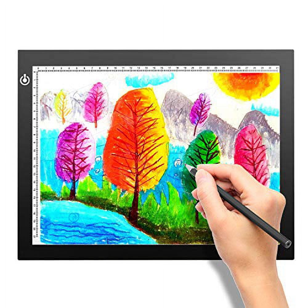  A4 LED Tracing Light Pad,Portable LED Artcraft Tracing Light  Board Light Box Brightness Control with USB Power for Kids Artists  Animation Sketching Drawing