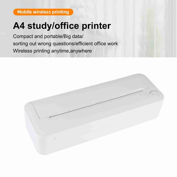 A4 Portable Paper Printer Thermal Printing Wireless BT Connect Compatible With IOS And Mobile Photo Printer Support 210mm Wide For Outdoor Travel Home Office Printing