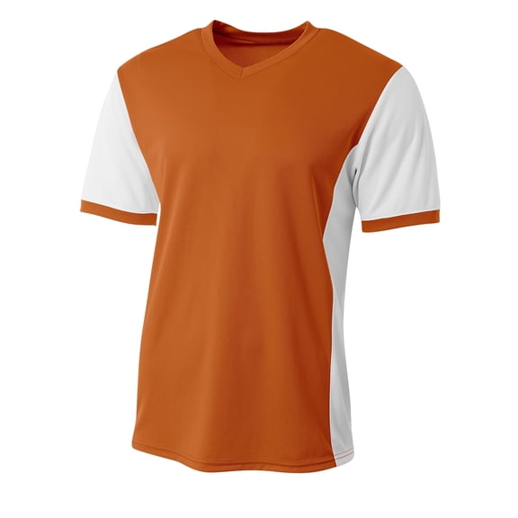 A4 Premier Soccer Jersey For Men in Orange/White | N3017