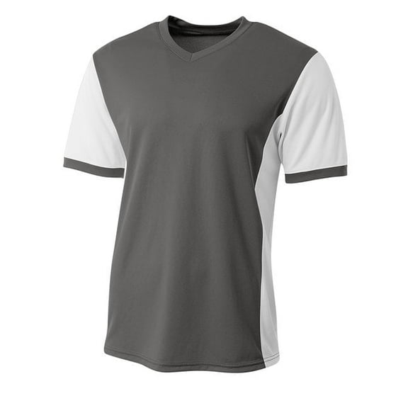 A4 Premier Soccer Jersey For Youth Male in Graphite/White | NB3017