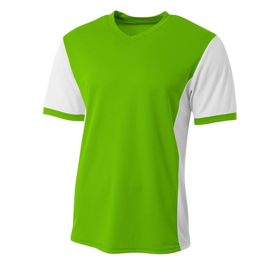 A4 Premier Soccer Jersey For Youth Male in Lime White | NB3017