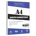thumbnail image 1 of A4 Premium White Card Stock Paper – Great for Copy, Printing, Writing | 210 x 297 mm (8.27" x 11.69") | 80lb (216gsm) Cover Cardstock | 50 Sheets per Pack, 1 of 5