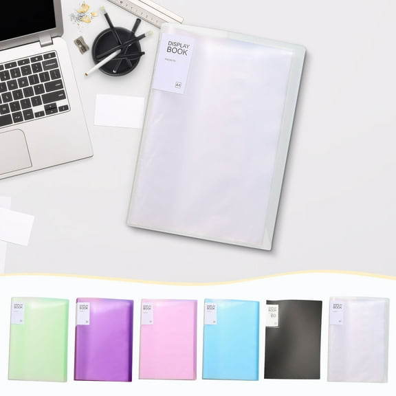 A4 Presentation Book with Plastic Sleeves, 20 Top-loading Sheet Protectors for Documents & Artwork, Non-stick & Easy Clean Archival Safe Pages for Certificates, Photos, and Professional