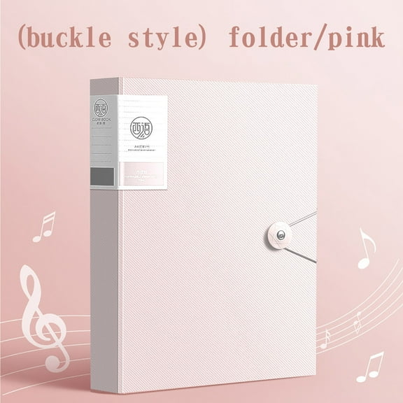 A4 Presentation Book, Premium 80 Page Clear Insert Folder, Non-Stick Polypropylene Sheet Protectors for Documents Certificates Photos, Pink
