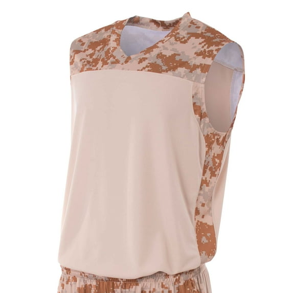 A4 Printed Camo Performance Muscle For Teen Male in Sand Camo NB2345