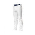 thumbnail image 1 of A4 Pro-Style Open Bottom Baseball Pant For Men in White/Cardinal | N6162, 1 of 2