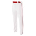 thumbnail image 1 of A4 Pro-Style Open Bottom Baseball Pant, NB6162, WHITE/ SCARLET, Large, 1 of 1