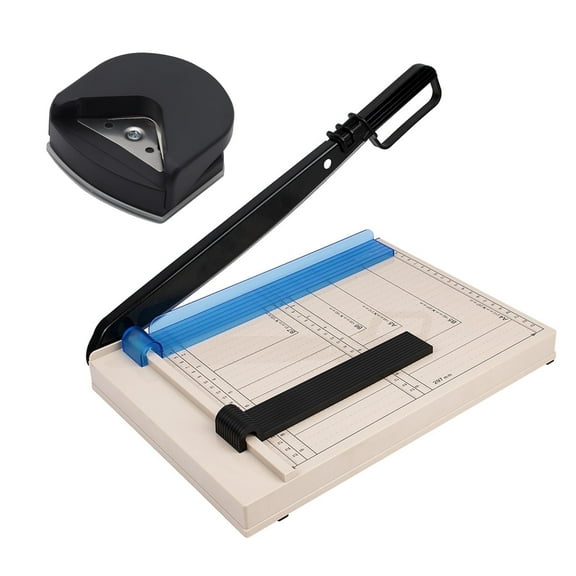 A4 Professional-Grade Titanium Blade Paper Cutter/Paper Trimmer: 12-inch Heavy-Duty Cutter (12-Sheet Capacity) with 4mm Corner Rounder for Cardstock, Photos, Labels, Crafts, and Vinyl