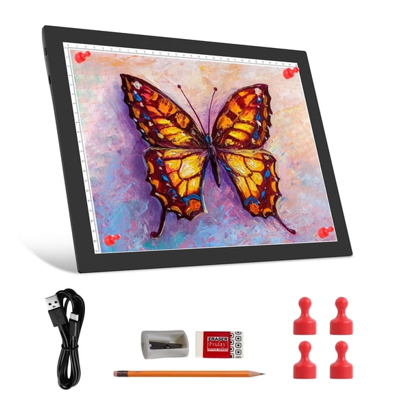 Elice A4 Rechargeable Light Pad with Tilt Portable Light Board 2500mAH Battery Powered Magnetic LED Light Box for Artist Drawing Sketching X-Ray Viewing