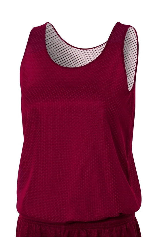 Reversible Mesh Tank For Women in Maroon White | NW1000