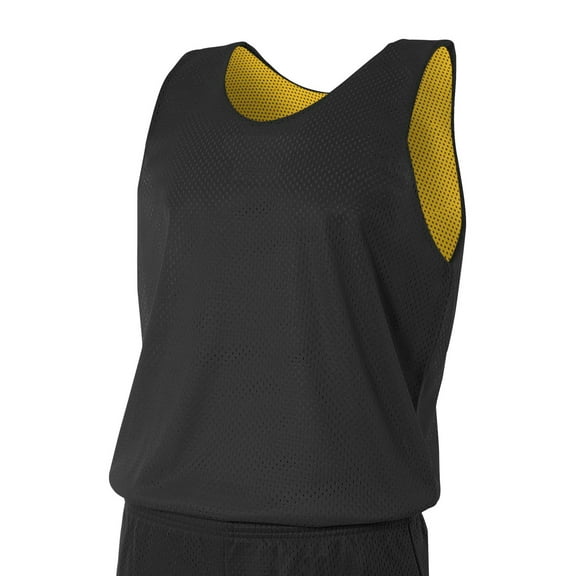 A4 Reversible Mesh Tank , NF1270 , BLACK/ GOLD , X-Large