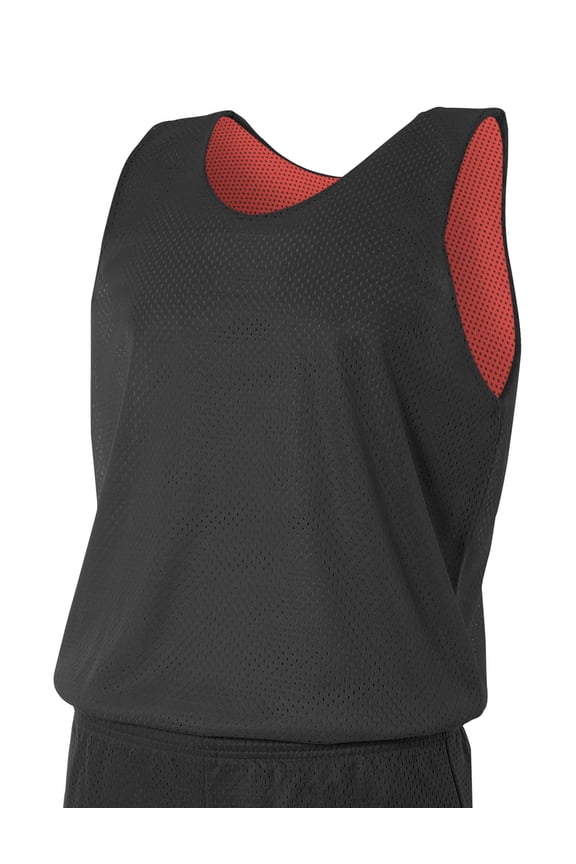Reversible Mesh Tank , NF1270 , BLACK/ RED , Large