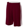 thumbnail image 1 of A4 Reversible Moisture Management 10" Short For Men in Maroon White | N5284, 1 of 2
