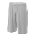 thumbnail image 1 of A4 Reversible Moisture Management 10" Short For Men in Silver/White | N5284, 1 of 2