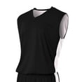 thumbnail image 1 of A4 Reversible Moisture Management Muscle Stain Release and Odor Resistant for Easy Care For Mens Color Black/White Size XL, 1 of 2