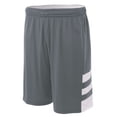 thumbnail image 1 of A4 Reversible Speedway 8" Short For Teen Male in Graphite/White | NB5334, 1 of 2