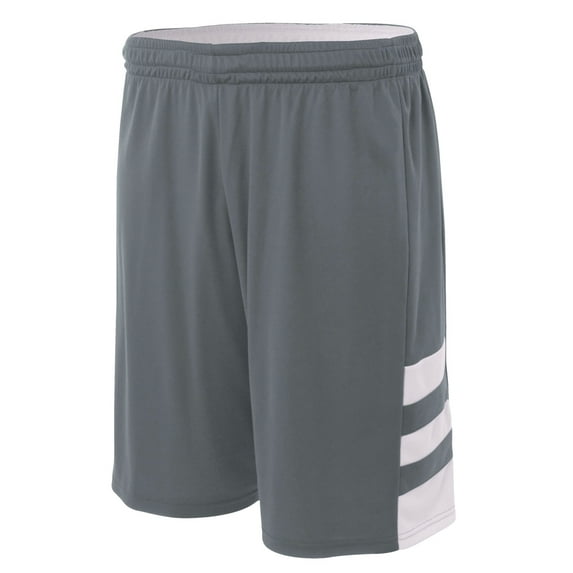 A4 Reversible Speedway 8" Short For Teen Male in Graphite/White | NB5334