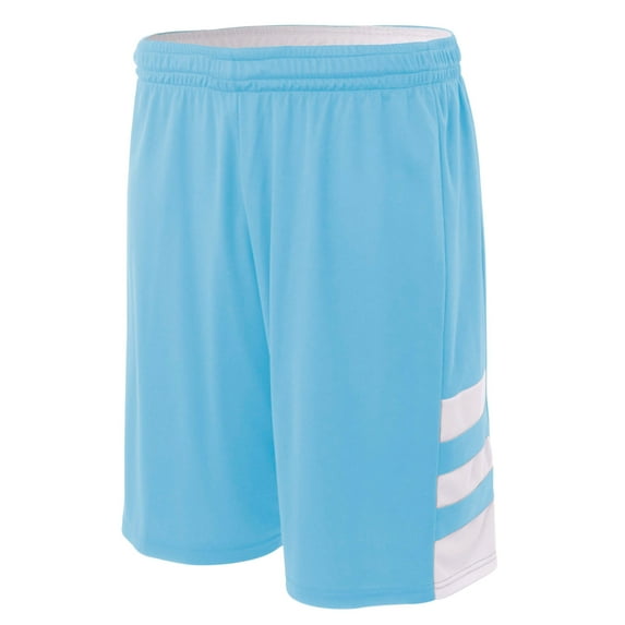 A4 Reversible Speedway Short For Men in Lt Blue/White | N5334