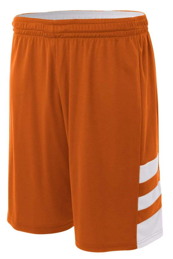 Reversible Speedway Short For Men in Orange/White | N5334
