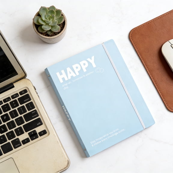 A4 Ring Binder Folder Plastic Document Holder Loose Leaf Notebook Cover File Organizer Office Study Storage Case Portable Paper Collection Folder Daily Use Stationery