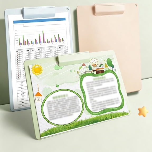 A4 Rotating Clipboard with Dual-Position Clip, Sturdy Writing Board for Portrait and Landscape Use