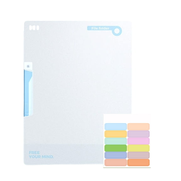 A4 Rotating Double-Ring Binder, Transparent Plastic Document Organizer - 30.6x22.8cm, Blue, 1-Pack - Rotating Side-Opening For Easy Access, Lightweight Study & Office File Holder
