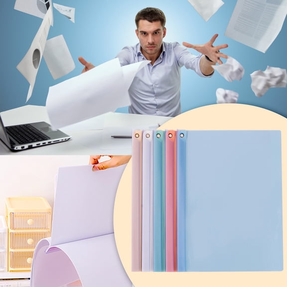 A4 Rotating Report Cover Folders, 90° Rotatable Transparent File Folder, Morandi Color Clear Document Organizer, PP Waterproof Paper Storage Bag for Office Homework Resume Paper Classification