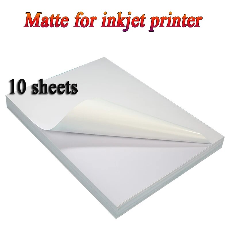 A4 Self-adhesive PP Synthetic Paper Inkjet Printing Paper Matte White ...