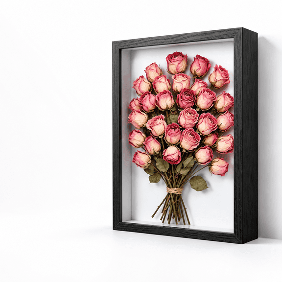 A4 Shadow Box - Black Wooden Deep Picture Frame With Shatter-resistant Pane For Wall Decor | 3d Display Case Medals Flowers Photo