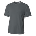 thumbnail image 1 of A4 Short Sleeve Birds-Eye Mesh Crew For Men in Graphite | N3252, 1 of 2