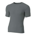 thumbnail image 1 of A4 Short Sleeve Compression Crew For Men in Graphite N3130, 1 of 3