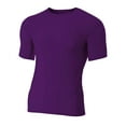 thumbnail image 1 of A4 Short Sleeve Compression Crew For Men in Purple N3130, 1 of 3