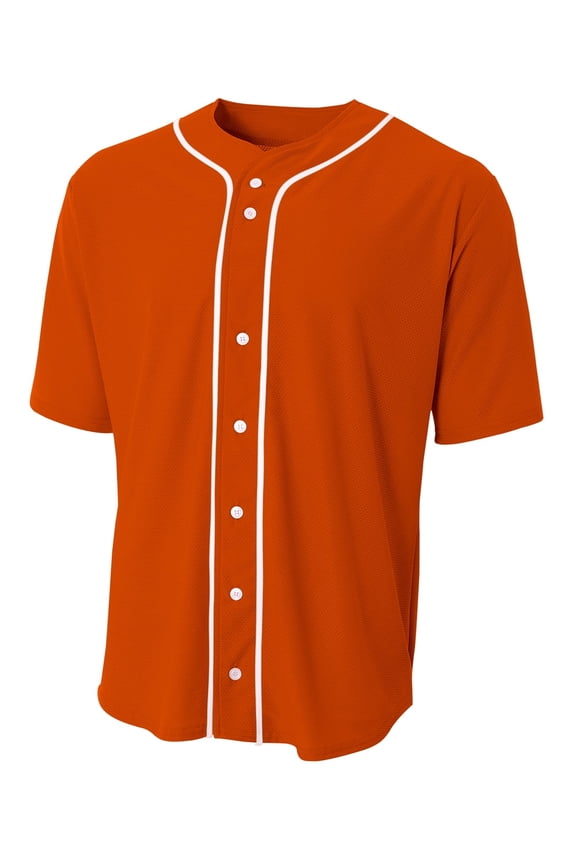 Short Sleeve Full Button Baseball Jersey