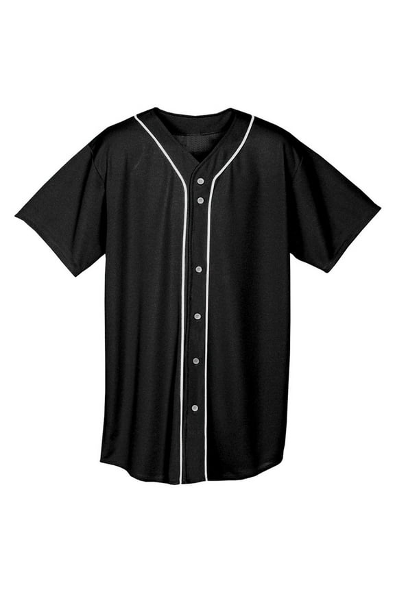 Short Sleeve Full Button Baseball Jersey