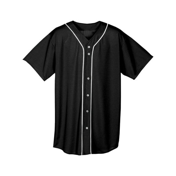 A4 Short Sleeve Full Button Baseball Jersey