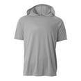 thumbnail image 1 of A4 Short Sleeve Hooded Tee For Men in Silver | N3408, 1 of 2