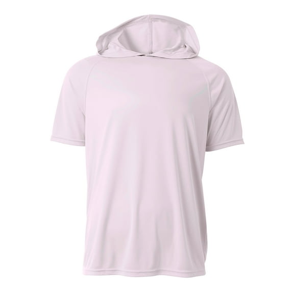 A4 Short Sleeve Hooded Tee For Men in White N3408