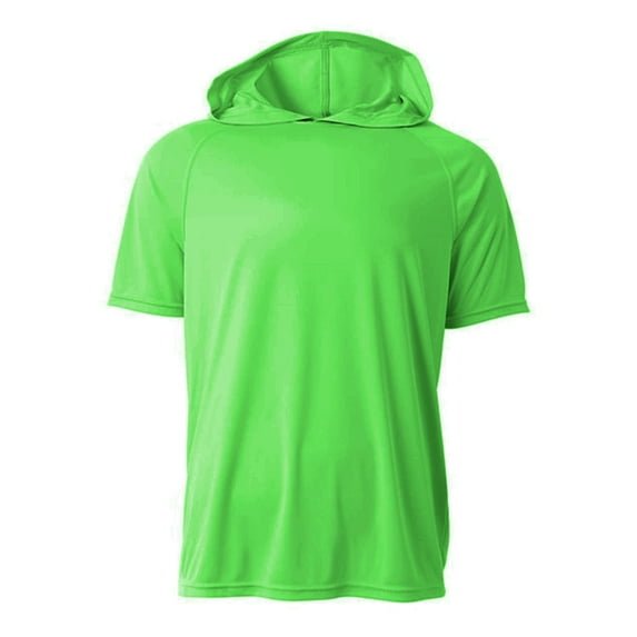 A4 N3408 Short Sleeve Hooded Tee For Adult Size Male