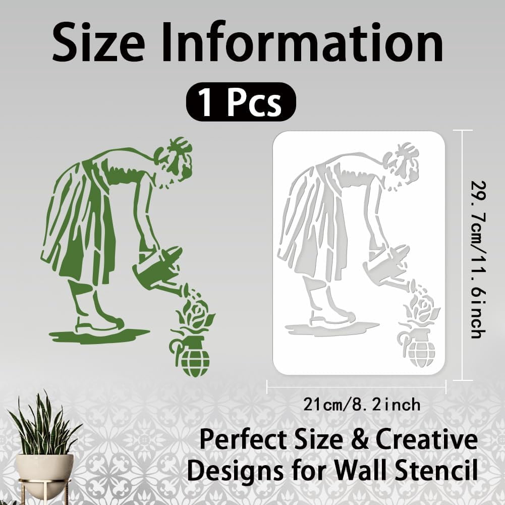 A4 Size Banksy Painting Stencil Reusable Banksy Street Draffiti ...