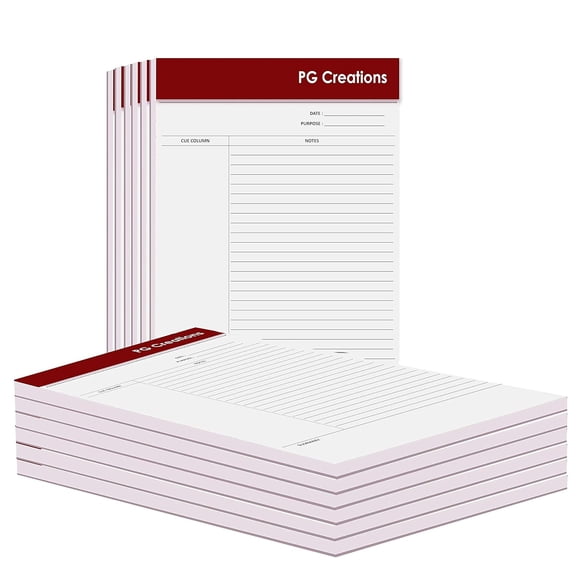 A4 Size, Cornell System Writing Notepads, 50 Single Side Ruled Sheets Per Pad (White) Pack Of 10