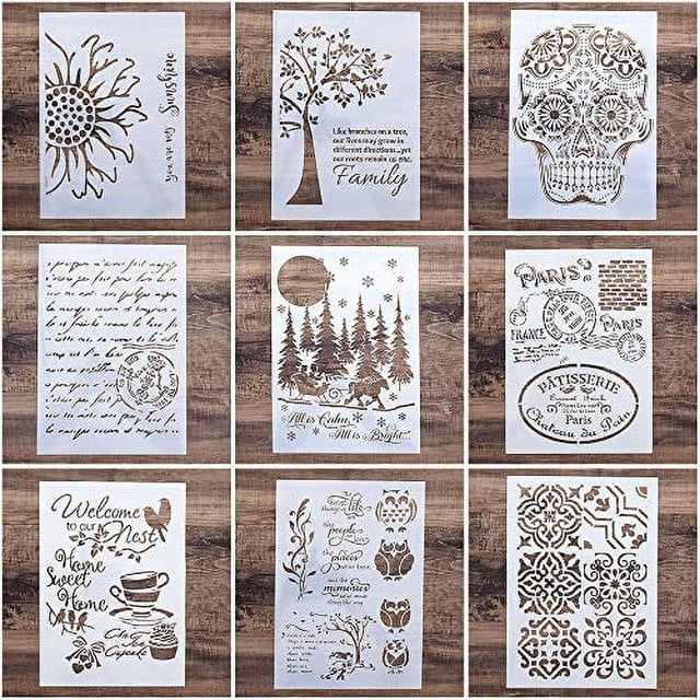 Stencil A3 Per Sovrapposizione Mandala – Plastica Per Pittura Murale, Scrapbooking E Goffratura 29,7x42cm