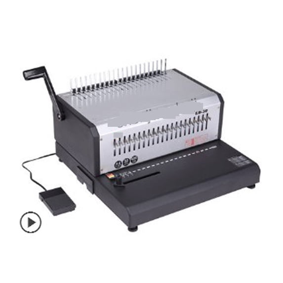 A4 Size Electric Comb Binding Machine EB-30 Electric Punching Machine 21holes Rubber Ring Clips Dual-use Binding Machine ,Easy to Operate
