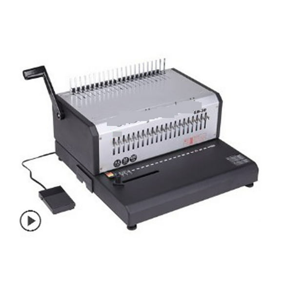 A4 Size Electric Comb Binding Machine EB-30 Electric Punching Machine 21holes Rubber Ring Clips Dual-use Binding Machine ,Easy to Use